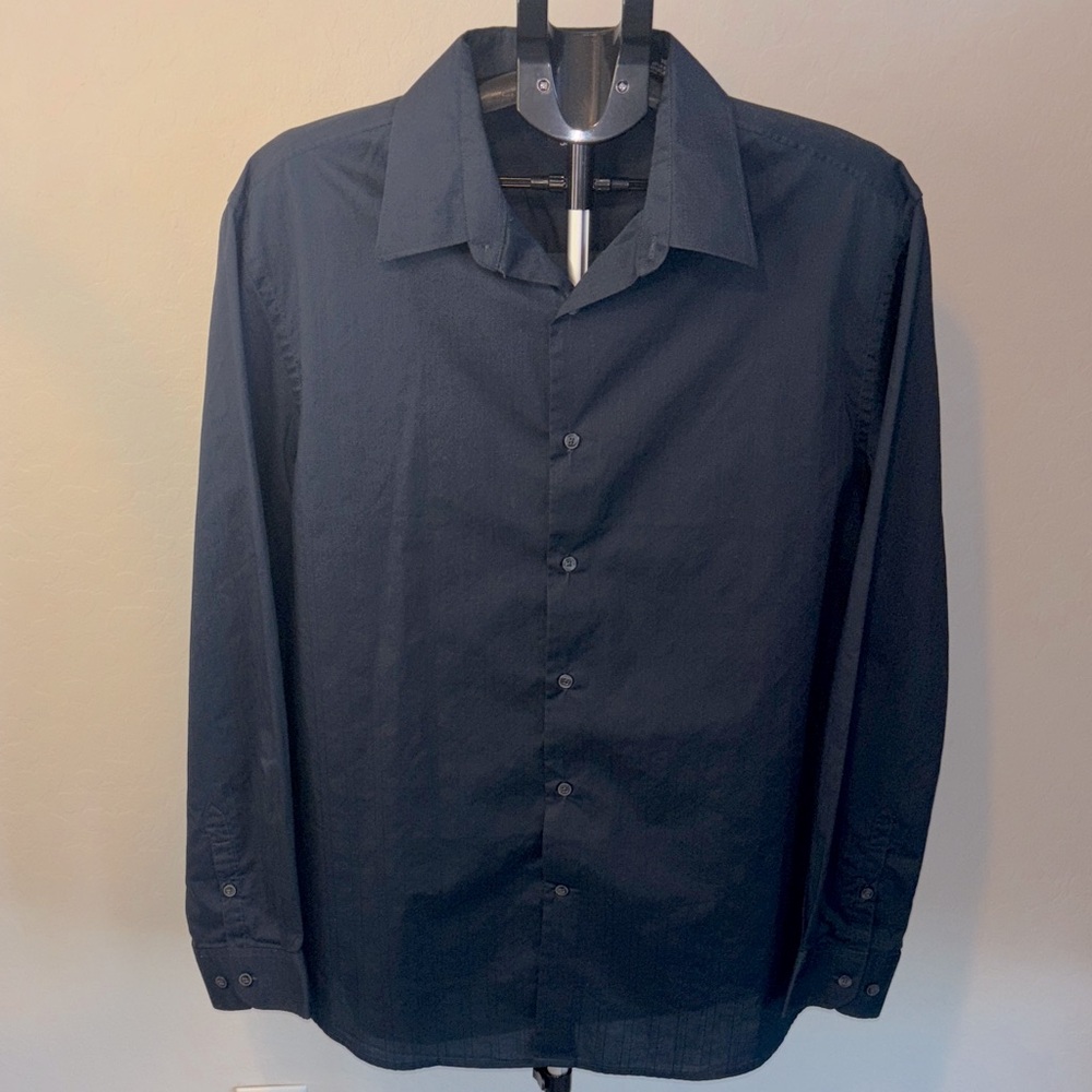 Classic Navy Men's Dress Shirt